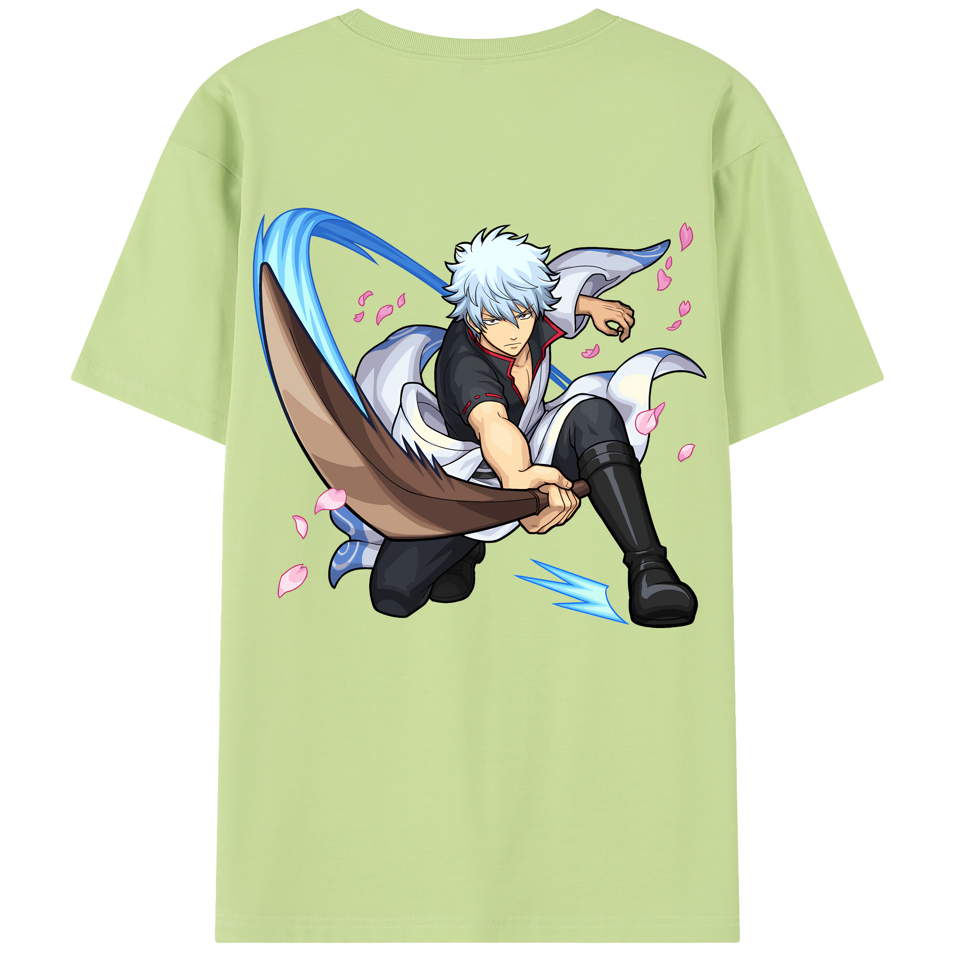 （画像用） ぎんたま 坂田銀時（さかたぎんとき） 神楽 志村新八（しむら しんぱち） GINTAMA Sakata Gintoki Kagura Shimura Shinpachi 綿100％半袖Tシャツ（背面プリント）
